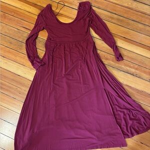 a new day Maroon Long Sleeve Dress